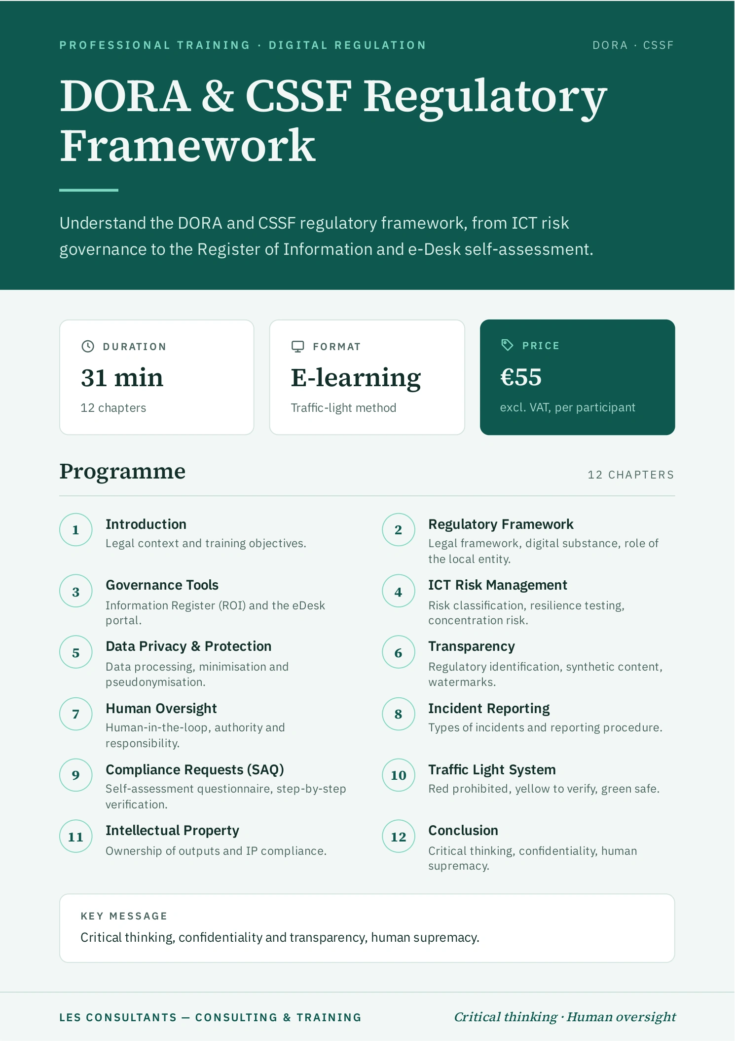 DORA & CSSF Regulatory Framework