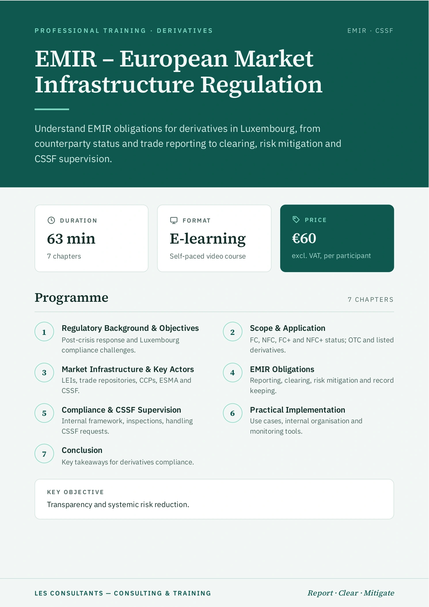 EMIR &ndash; European Market Infrastructure Regulation