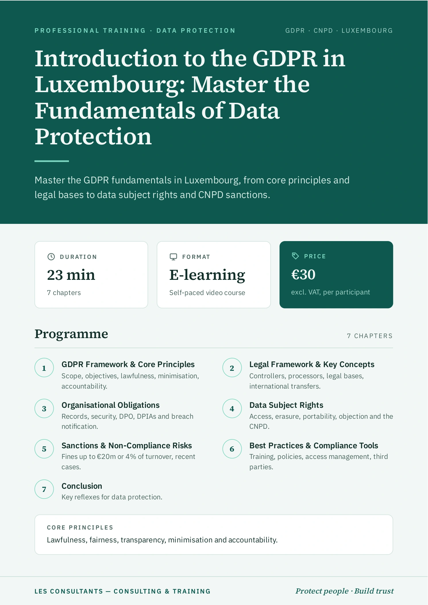 Introduction to the GDPR in Luxembourg: Master the Fundamentals of Data Protection