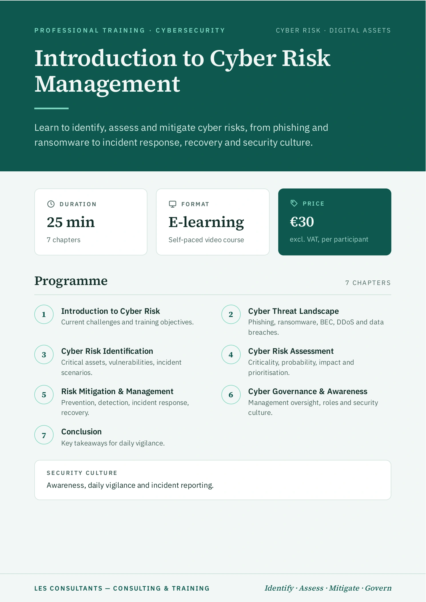 Introduction to Cyber Risk Management